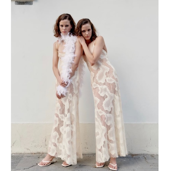 Zara LONG SLIP DRESS - Picture 9 of 17